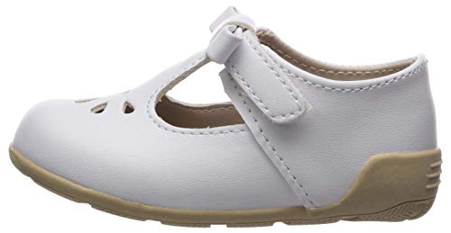 image for Baby Deer Girls' Mary Jane T Strap Flat, White, 4 Child US Toddler, 4 