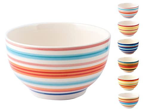 Home 9582066 Scodella 100 Righe, Stoneware, Multicolore, 14.5 cm
