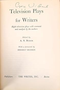 Hardcover Television plays for writers;: Eight television plays with comment and analysis by the authors Book