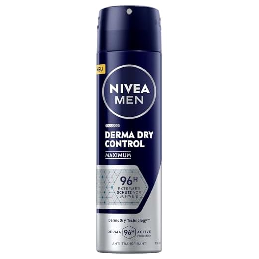 NIVEA MEN Antitranspirant, Deodorant gegen starkes Schwitzen, hautschonendes Deo Spray für 96h Schutz und ein geschmeidiges Hautgefühl, Derma Dry Control Maximum (150 ml)