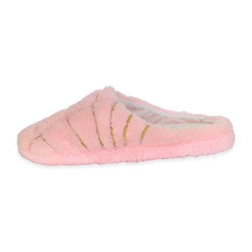 MEXISTUFF - Concha PANtuflas Slippers with Memory Foam and Plush Lining - Slip-on House Slippers for Indoor & Outdoor Use - Pink2