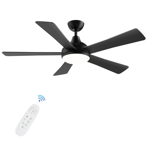 52" Autoday Ceiling Fan w/ Dimmable LED Light, Remote & Quiet DC Motor - image 4