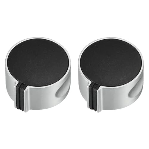 CPJJ 2 unidades Perilla de repuesto para estufa de gas, interruptor de encendido de gas natural, estufa de gas tapa para cocina de gas goma，perilla redonda empotrada para cocina a gas(6 mm)