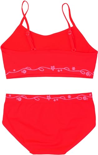 Image of ToBeInStyle Girl Pack of 6 Set Spaghetti Strap Training Bras & Boyshorts Bikinis