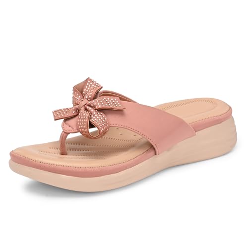 Image of Centrino Women's Sandals | Stylish Slip-On Sandals for Ladies | Durable Soft Cushioned Footbed for Comfort | Elegant & Trendy Design | Lightweight Daily And Casual Use Flip Flops (9343)