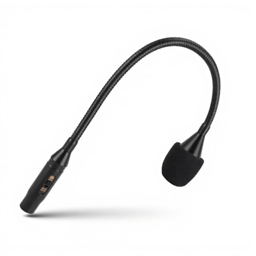 Micrófono de DJ para Mezclador de Audio, Micrófono de Cuello de Cisne de Bobina en Movimiento Profesional para Etapas, Estudios, Barras, Interfaz XLR Masculina de 3 Pines