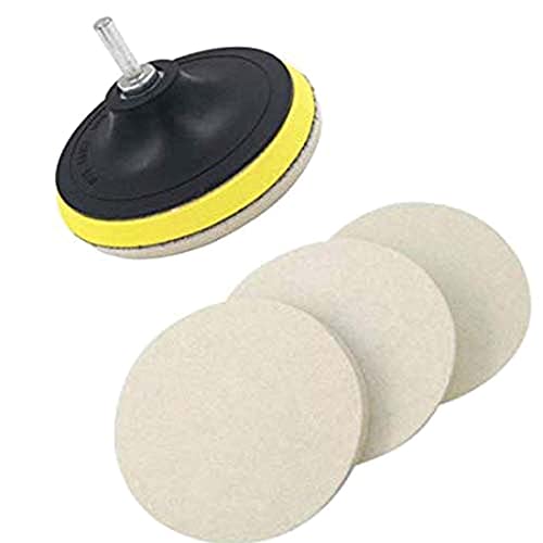 Image of DIY Crafts 1 Pc, 3 inch inch Felt Pad Only, Felt Pad Only For Your Kit Polish Glass Windshield Polishing Scratch Removal Auto Window Glass Polished Remover Repair(1 Pc, 3 inch inch Felt Pad Only)