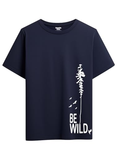 Image of Toodlegram - 100% Pure Cotton Plus Size T Shirt for Men- Regular Fit - Half Sleeve Roundneck Stylish Tshirt - Graphic Printed Be Wild (Size - 2XL to 10XL)