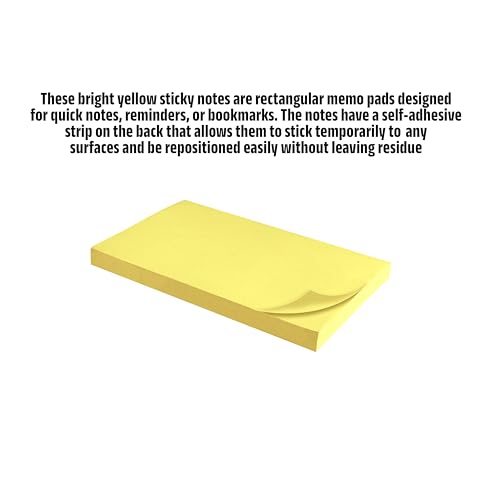Image of Cubic Sticky Notes Pale Yellow - Pack of 2 | 5 inch x 3 inch Inches(12.5cm x 7.5cm) | Self-Adhesive Note Pads for Office, Home, School & Daily Reminders - Smooth Finish & Residue-Free