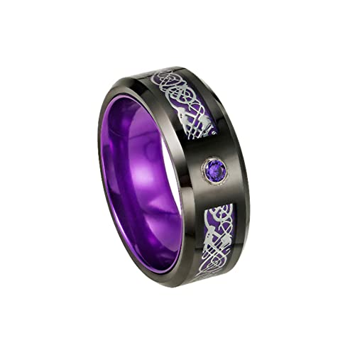 Bague dragon celtique mixte en acier inoxydable comme alliance vintage