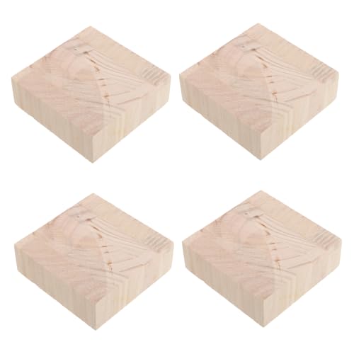 Uonlytech 4pcs Wooden Furniture Risers for Tables Chairs Non- Height Extenders Versatile for Bed Desk Stability Convenience for Home Use