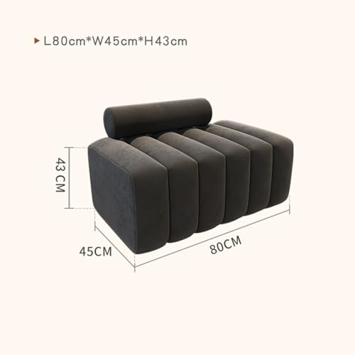 Repose-pieds en velours moderne avec coffre de rangement intégré