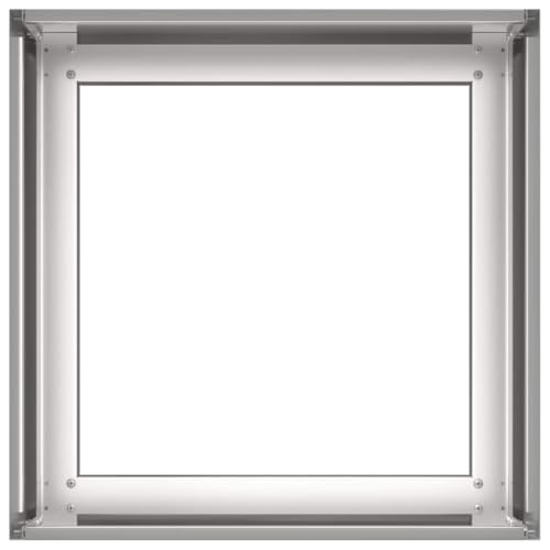 Pot de fleurs en acier inoxydable 40x40x30 cm pour jardin et terrasse