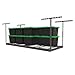 MonsterRax Overhead Garage Storage Racks 3x8’ Ceiling Mounted Shelving, Adjustable Hanging Organizer, Heavy Duty Steel, Holds 500 Pounds, Color: White, Adjustable from 24