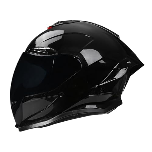 Woljay Casco integrale da moto Caschi da moto per adulti Uomo Donna Corsa Strada Ciclomotore Approvato DOT ECER22-05 (Gloss Black,Small)