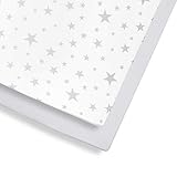 Snüz Spannbettlaken Baby Stars (2-er Set) mit Stern-Design ,für Matratzengröße bis 140 x 70 cm, aus Atmungsaktiver Weicher Jersey-Baumwolle, für die Meisten Kinderbetten Geeignet