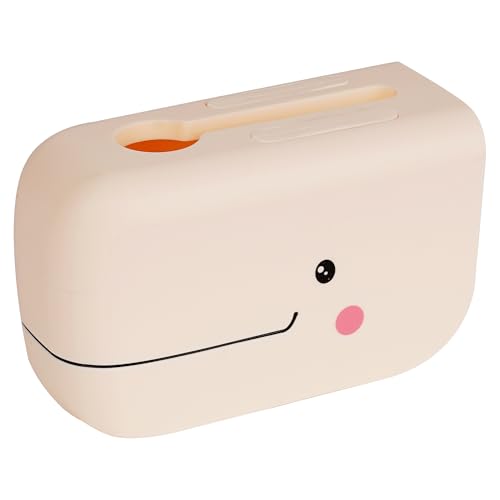 Image of Adorila Whale Silicone Spout Cover for Bathtub Faucet, Adjustable Straps for Roman Tub & Deck Mount, Soft Protective Guard (Almond Beige)