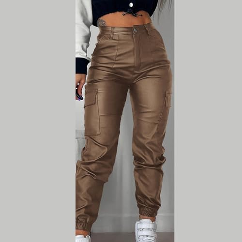 Legging en polyuréthane de qualité à jambes droites - 4