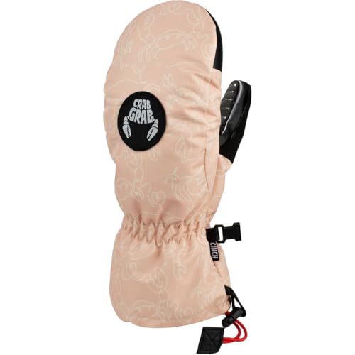Cinch Mitten - Kids', Crab Doodle Pink, L