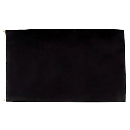 AZ FLAG - Plain Black Flag - 3x5 Ft - Light Polyester black solid color Banner with Two Brass Eyelets - Fade Resistant - Vivid Colors - 3 x 5 Feet - 150x90 Cm