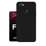 HELLO ZONE Exclusive Matte Finish Soft Back Case Cover for Oppo F7 - Black
