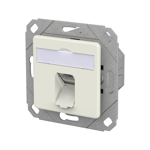 METZ CONNECT Prise E-DAT C6A LSA++, 1 port, UPk, blanc pur