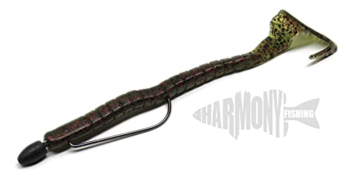 Harmony Fishing - Tungsten Flipping Weights (Chip-Proof Oxide Coated) For Bass Fishing [Includes Weight Pegs] (3/8 Oz (6 Pack)) #TOP6