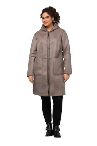 Manteaux femme en shearling chaud avec capuche pour affronter l'hiver