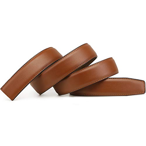 Image of Founders & C Mens Leather Ratchet Belt Strap Only 1 3 /8 inch Without Buckle,Replacement Strap Suitable for 40MM Slide Buckle