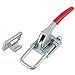 HEIHAK Heavy Duty Toggle Latch Clamp, 7716Lbs Capacity Adjustable Threaded U Bolt Self-lock Tire Carrier Latch, 40380 Pull Action Latch Toggle Clamp Tool with U-Hook