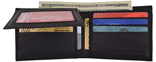 Bio-fold Mens Black Smooth Leather Genuine Leather Wallet