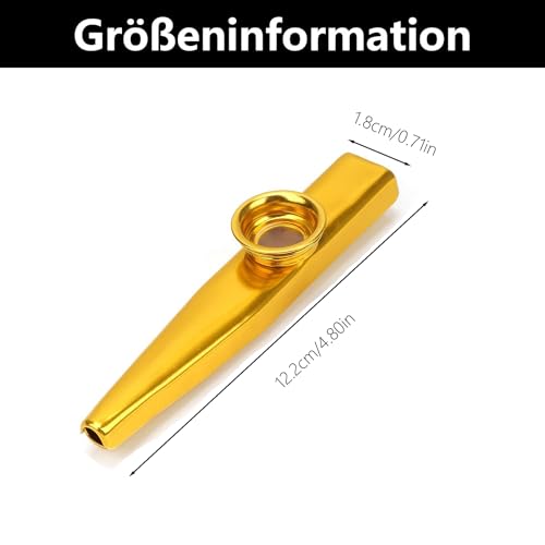 6 Stück Kazoo Instrument, Kazoos, Kazoo Metall, Geeignet Für Kinder, Erwachsene Und Musikanfänger, Kinder Party Favors Geschenke