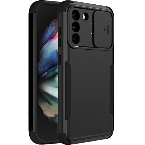 THMEIRA Custodia per Samsung Galaxy S21 FE 5G, con Fotocamera Cover e Pellicola Vetro Temperato, Cover per Resistente a Antiurto Samsung S21 FE 5G, Nero