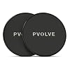 PVOLVE Gliding Discs for Home Workouts Exercise and Fitness Equipment to Use on Carpet Wood and Floor to Sculpt Your Core – Strengthen Legs While Lifting and Tightening The Butt