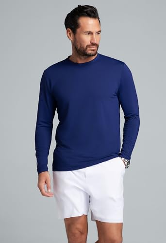 IBKUL Athleisure Wear Sun Protective UPF 50+ Icefil Cooling-Long Sleeve Crewneck T-Shirt (Modern Fit)-931992