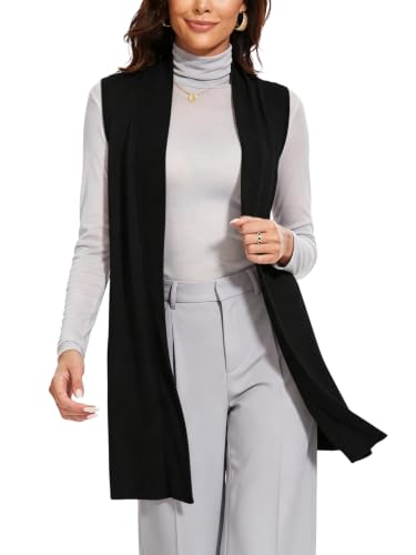 Image of Spicy Sandia Womens Sleeveless Long Knit Cardigan Vest
