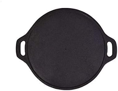 Miniatura 2 de Sartén de cocina para tava, plancha para cocinar esencial roti Maker Tawa Dosa Tawa Sartén de hierro fundido pre-sazonado de 12 pulgadas, negro