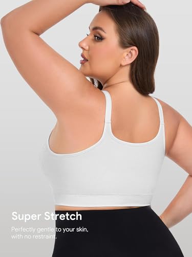 Image of Angelhood Women's Non-Padded Minimizer Sports Nursing Bras Wirefree Full Coverage Large Bust Light Support Sport
