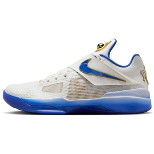 Nike Zoom KD 4 Scarpe da Basket Uomo, Blu/Bianco/Giallo, 42 EU