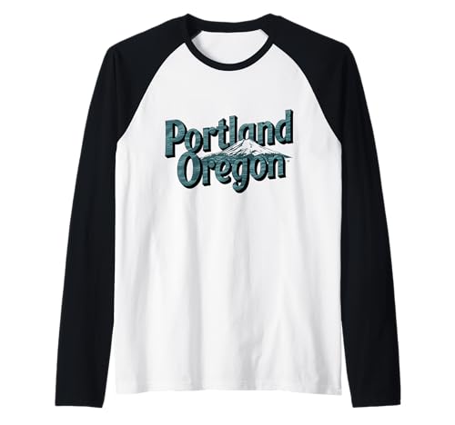 31mvtokdBkL._SL500_ Portland Oregon Vibrant Mountain Scene Raglan Baseball Tee