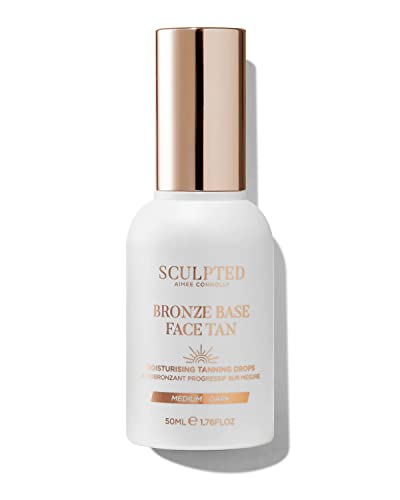 Bronze Base Self Tan Drops from Sculpted by Aimee - Fast-Drying, Fragrance Free Face Tan in 50ml Pump Bottle with Vitamin E (Medium/Dark) Bronze Base Self Tan Drops from Sculpted by Aimee - Fast-Drying, Fragrance Free Face Tan in 50ml Pump Bottle with Vitamin E (Medium/Dark)