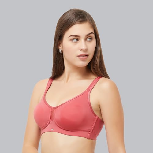 Image of SOIE Women's Full Coverage Minimizer Bra|Non Padded, Non Wired,Nylon Spandex |Broad Cushioned Straps,High Side Coverage & Side Support