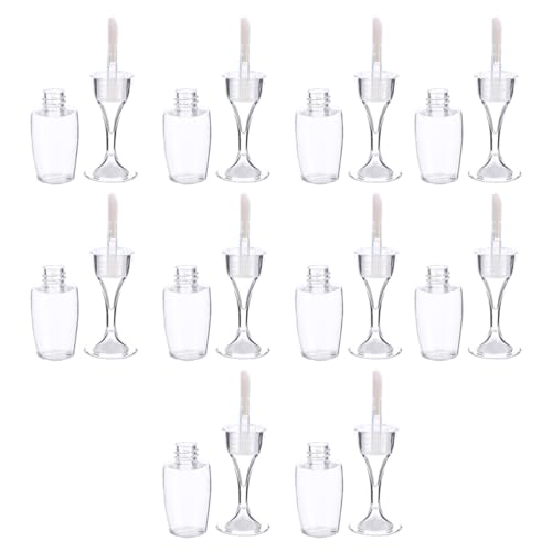 Didiseaon 10 Pièces Flacons en verre de vin brillant à lèvres mini flacon voyage flacon de voyage verres à vin bouteilles bouteille de rouge à lèvres contenant de rouge à lèvres petit Fiole