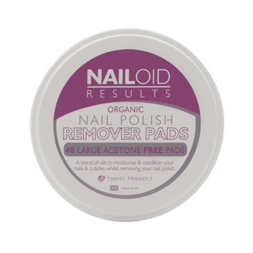 Nailoid Nail Polish REMOVER PADS | Acetone-Free Wipes with Nourishing Oils | Quick Gentle Effective & Moisturising Nail Varnish Removal | Travel-Friendly | Pack of 40