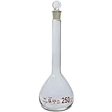 250ml Volumetric Flask, 3.3 Boro Glass, Class A, Ground Stopper, Karter Scientific 213W10 (Single)