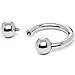 10G, 8G, 6G, 4G, 2G, 0G, 00G Horseshoe Circular Barbell 316L Surgical Steel Internally Threaded - Sold Individually (10G L: 1/2")