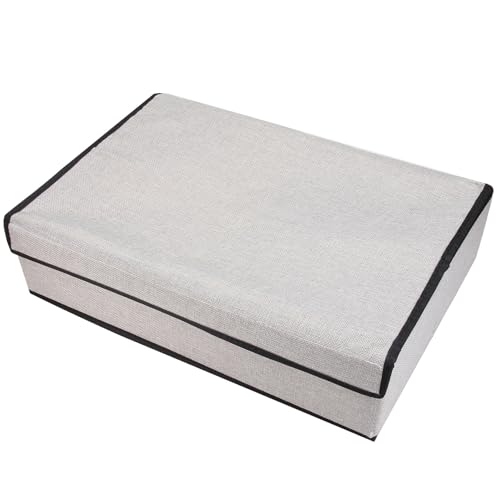TOYZFRIENDY Organizador de Ropa Interior con Tapa Caja de Compartimentos de Tela Lavable para Sujetadores y Calcetines Resistente y Duradera para Armario