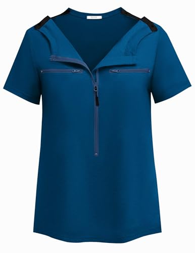 Deyeek Women's Tear Away Chemo Shirts for Port Access