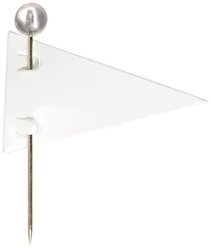 Moore Push-Pin White Pennant Map Flags (P-603) by Moore Push-Pin
