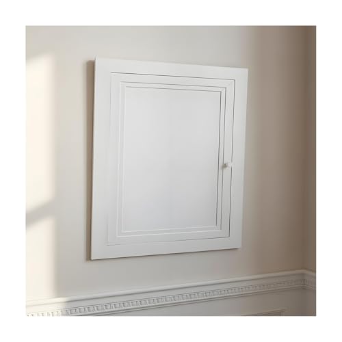 Access Panel for Drywall, 6" 12" 16" 20" 26" 30" 36" Pull Open Cabinet Door, White Attic Access Door Plumbing Panel for Kitchen Storage Room Laundry Chute Ceiling(18x24in)